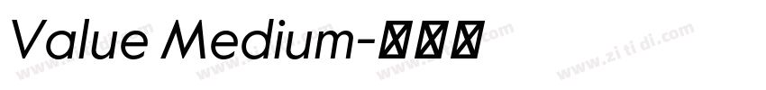 Value Medium字体转换